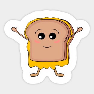 FUNNY Food Grilled Cheese Lover Sandwich Sticker